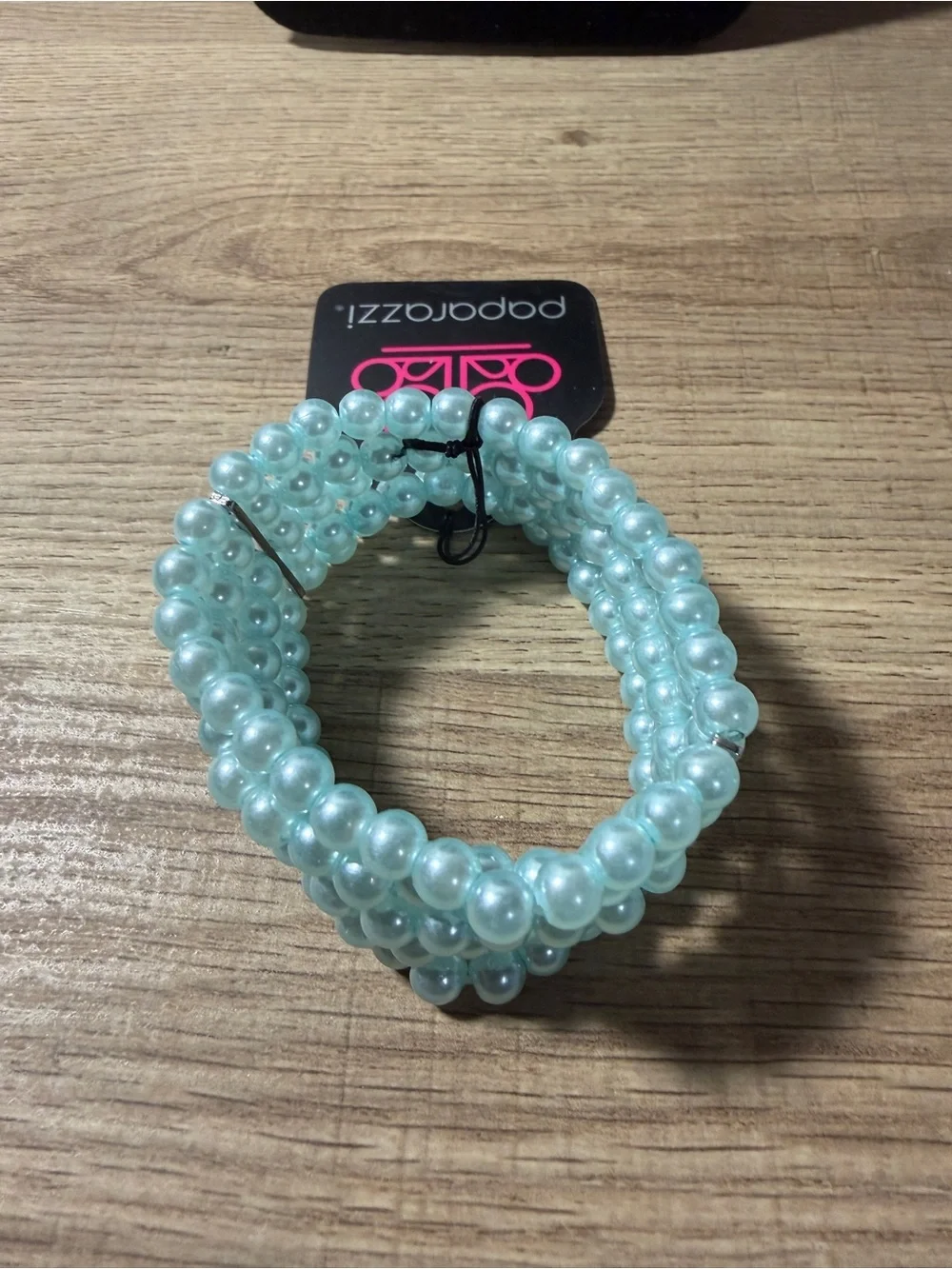 paparazzi Pale Mint Pearl Coil Bracelet